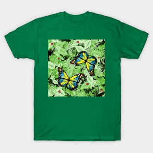 Blue and yellow butterflies T-Shirt